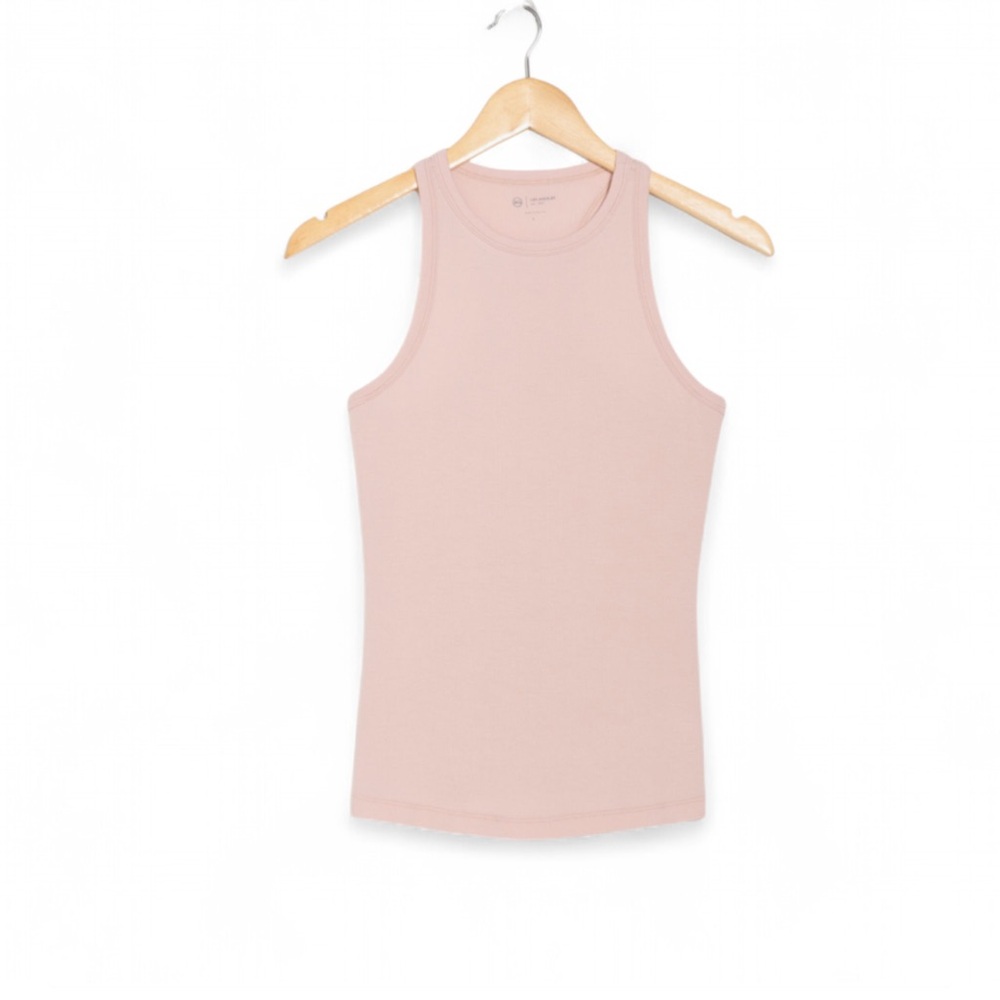 AG Blush Pink Ribbed Racerback Tank Top - Picture 6 of 12